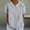 Style1-Gray linen shirts for women, variant on Womens Short Sleeve Tunic Tops Striped Loose Fit Cotton Linen Shirts Lapel Spring Casual Summer Lightweight Breathable Blouses Gray XL