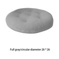 thumbnail image 4 of Cojines redondos para sillas Bewildely Cojín de asiento de felpa antideslizantes Gris 26 cm, 4 of 6