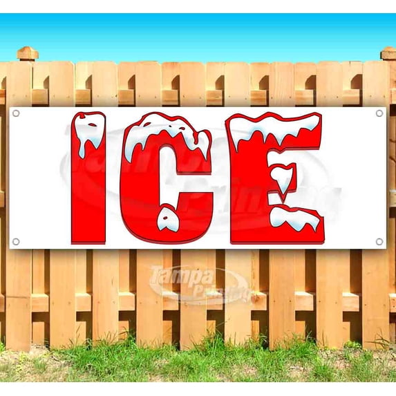 Ice 13 oz Vinyl Banner With Metal Grommets