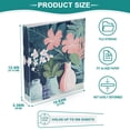 thumbnail image 3 of FORMRS 3 Ring Binder 1.5 inch with Pockets Set of 2 Clip Board 200 Sheets Capacity, Pink Flowers, 3 of 8
