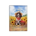 thumbnail image 2 of Vintage Boykin Spaniel Says Hello Mother's Day Summer Sunflower Field Travel Passport Wallet Dog Lover PU Leather Passport Holder Cover - 12005, 2 of 5