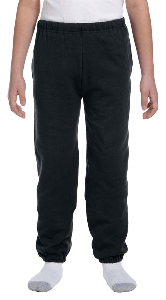 Jerzees Youth Fleece Drawcord Sweatpants - 4950B - X-Small - Black ...