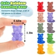 thumbnail image 2 of Xinhuidalsq Rainbow Counting Bears Juego de 100 10 Colores Clasificación Teddy Plastic Bears Manipulativos matemáticos para niños pequeños 1 Pulgada Bear Conters Edades 3 Niños, 2 of 5