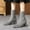 Gray, variant on Heisall Women's Ankle Boots Knit Stretch Sock Boots Pointed Toe Chunky High Heel Solid Color Casual Fashion
