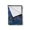 thumbnail image 2 of World Soft Flannel Fleece Throw Blanket, Continent of Central Europe Night Time View from Outer Space Vivid Planet, Cozy Plush for Indoor and Outdoor Use, 60" x 80", Blue Yellow Emerald, by Ambesonne, 2 of 5