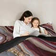 thumbnail image 5 of Feelyou Marble Abstract Bedding Comforter Set, Red Gold Stripes Ombre Twin Comforter Sets, Marbling Artwork Reversible Bedding Set, Breathable Home Decor, 2-Piece, 5 of 8