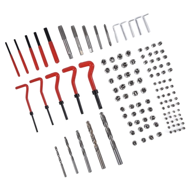 Herramienta de restauración de roscas, kit de reparación de roscas de 125 piezas Herramienta de restauración de roscas dañadas Kit de reparación de roscas Mejore su experiencia
