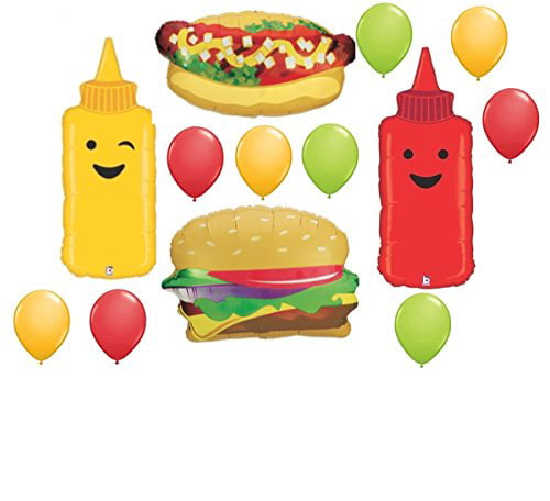28" CHEESEBURGER bbq BALLOON PARTY picnic LUNCH cookout PARADISE free shipping 