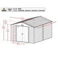 thumbnail image 4 of Arrow Select 10 x 14 x 8 ft Blue Grey Steel Storage Shed, 4 of 18