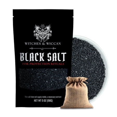 Sea Salt Superstore Witches & Wiccan Ritual Protection Black Salt, 5 Ounce Gluten-free