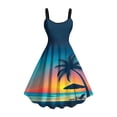 thumbnail image 2 of Nuoqisi Womens Casual Summer Tank Sleeveless Round Neck Coconut Tree Printing Knee Length Dress Hawaii Matching with Soft Fabric 2026, 2 of 4