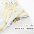 thumbnail image 3 of DriftAway Tree Branch Abstract Ink Printing Lined Thermal Insulated Window Curtain Valance Rod Pocket 52 Inch by 18 Inch Plus 2 Inch Header Yellow, 3 of 7