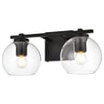 thumbnail image 2 of Living District Juelz 2-Light Iron & Glass Bath Sconce in Black/Clear, 2 of 6
