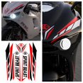 thumbnail image 2 of Reflective Cool 3D Motorcycle Sticker Fuel Oil Tank Waterproof Decal Universal for Yamaha etc Red and white Luminous, 2 of 7