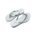 thumbnail image 2 of Michael Kors Bedford Glam Flip Flop, Silver/White, 7M, 2 of 4