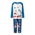 thumbnail image 2 of Elippeo Christmas Family Pajamas Matching Set, Santa Claus Deer Print Long Sleeve T-shirt with Pants Sleepwear Loungewear, 2 of 10