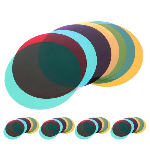 HONMEET 40-Piece Assorted Color Lighting Gel Filters, Color Film Sheets for Ceiling Spotlights, Photography, Party Mood Light