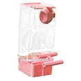 thumbnail image 4 of Alimentador automático de aves alimentador de jaula transparente para pájaros para cacatillas de tortol Rosa, 4 of 7