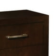 thumbnail image 3 of Benjara Bela 26 Inch 2 Drawer Nightstand, Felt Lined, Silver Handles, Dark Brown, 3 of 5