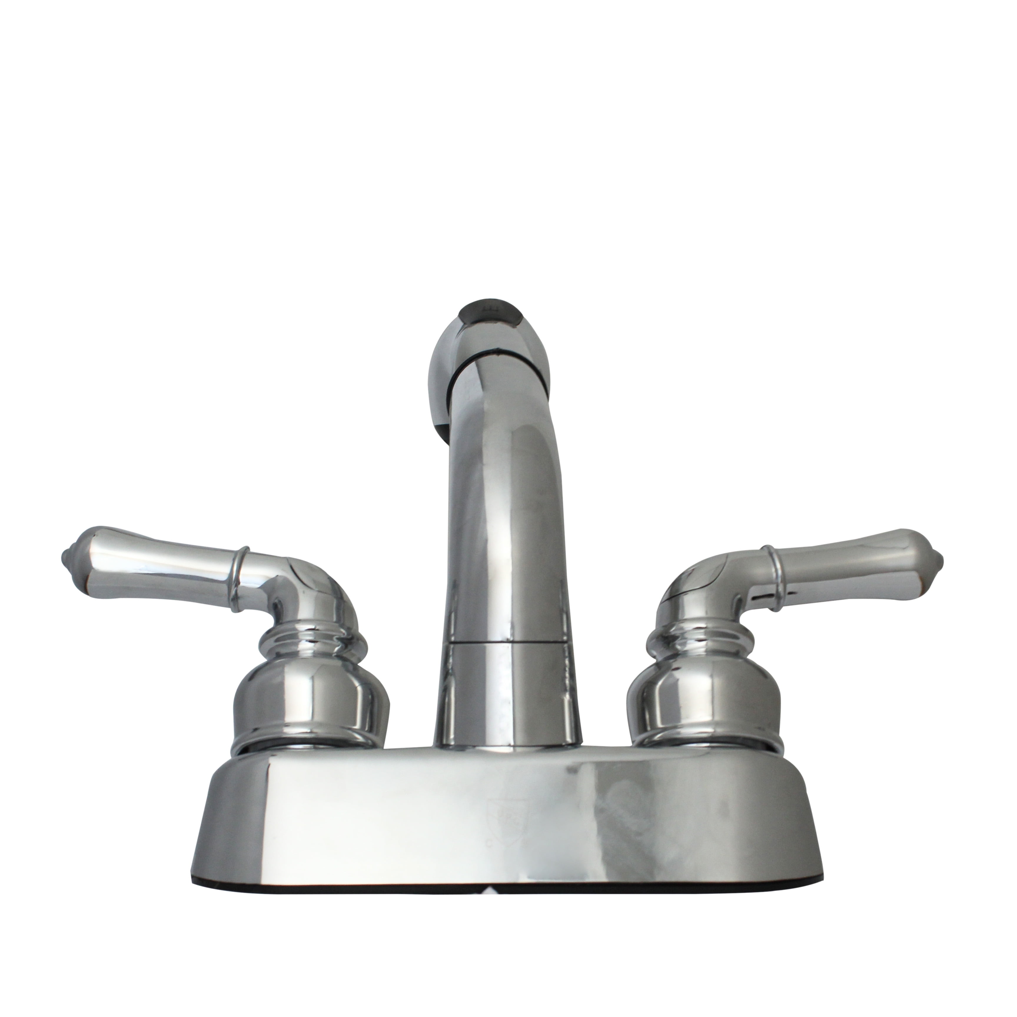 Universal Laundry Tub Faucet with Pull Out Spray Spout, Non-Metallic ABS Plastic, Chrome Finish