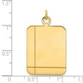 thumbnail image 2 of 14k Yellow Gold Plain Rectangular .018 Gauge Engravable Disc Charm, 2 of 3