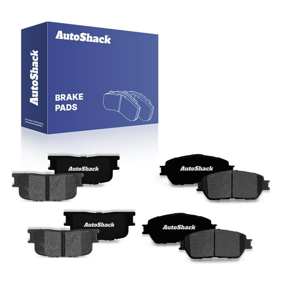 AutoShack Front & Rear Ceramic Brake Pad Set | Replacement for 2004-2006 Lexus ES330 2005-2006 Toyota Camry | 8-PC