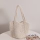 thumbnail image 4 of Bolso Hombro Vintage Bolso Playa Tejido Suave Elegante para Junto Al Mar (Beige), 4 of 7
