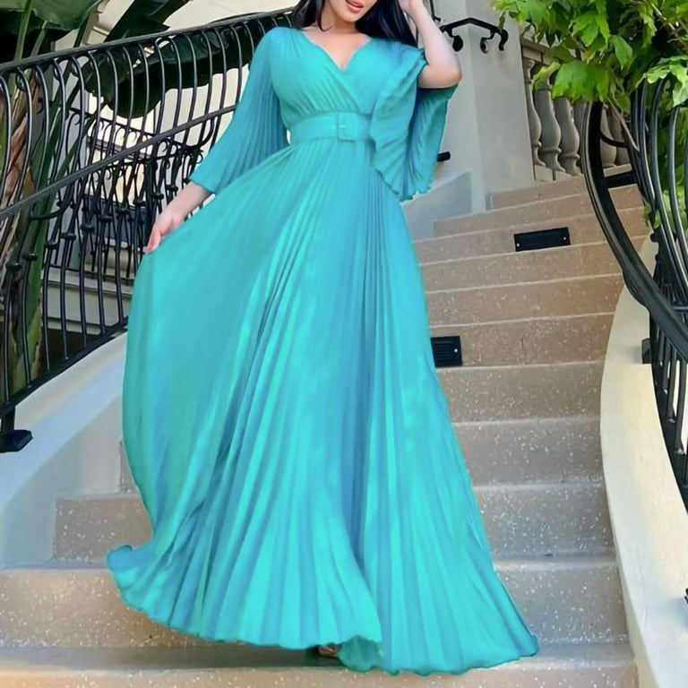 iOPQO Maxi Dresses For Women 2023 Womens Deep V Neck Plus Size Evening Dress Long Sleeves With Belt Wedding Guest Dresses For Women Formal Dresses For Women Sky Blue L - Walmart.com iOPQO Maxi Dresses For Women 2023 Womens Deep V Neck Plus Size Evening Dress Long Sleeves With Belt Wedding Guest Dresses For Women Formal Dresses For Women Sky Blue L - Walmart.com