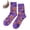 f, variant on Halloween Crew Socks Cotton Blend Mid Calf Novelty Socks For Women And Men Autumn Winter Printed Casual Daily Wear Purple Witch Hat Bat Spider Web Graphic Funny Costume Party Gift (d)