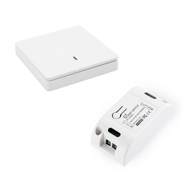 Interruptor de Luz Inteligente InaláMbrico RF 433MHz Control de IluminacióN Interruptor Inteligente CA 90-250V 10A MóDulo (1 W y 1 C)