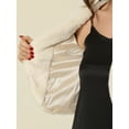 thumbnail image 5 of DARING DIVA Women's Faux Fur Cropped Open Front Jacket Bolero Coat XL Beige, 5 of 6
