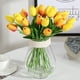 thumbnail image 2 of 20 piezas de tulipanes artificiales de látex de tacto Real, flores de tulipanes falsos, ramos de boda para boda, hogar, jardín, decoración naranja JFHHH pequeña, 2 of 5