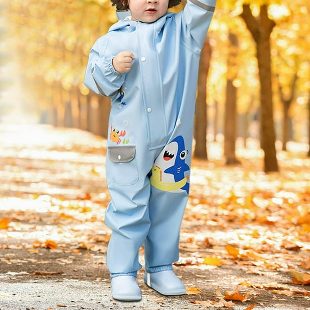 Traje de lluvia para ninos sudadera con capucha impermeable chaqueta de lluvia con cremallera linda ropa impermeable para acampar S Bodega Aurrera en linea