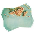 thumbnail image 1 of Ambesonne Shabby Flora Place Mats Set of 4, Gerbera Bunch Blue, Standard Size, Multicolor, 1 of 6