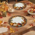 thumbnail image 6 of Pumpkin Maple Leaf Placemats, Vintage Fall Harvest Round Heat Insulated Placemats for Thanksgiving Party Catering Decorations, 6 of 6