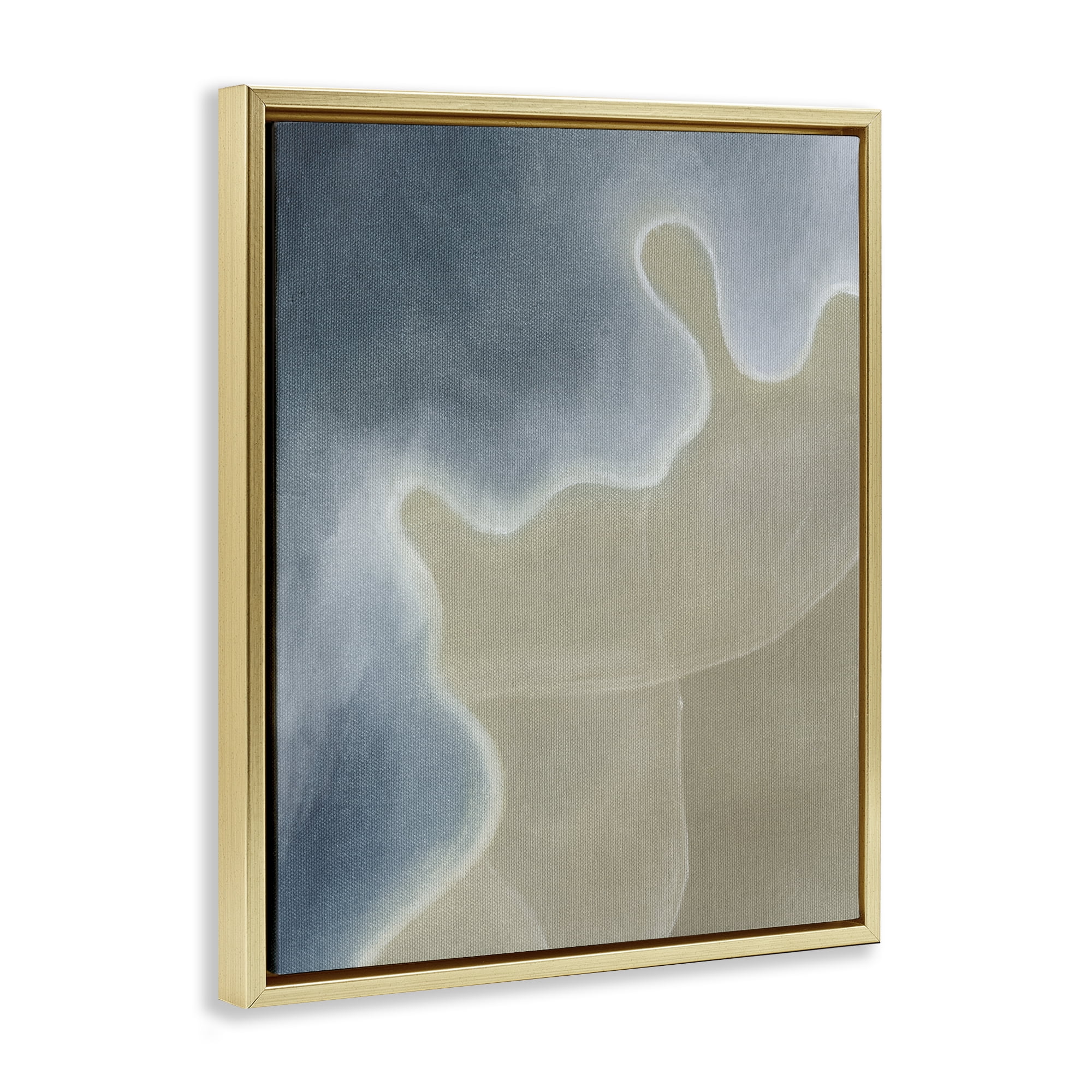 Stupell Industries Turning The Tides Abstract Gold Framed Floater Canvas Wall Art, design by Grace Popp