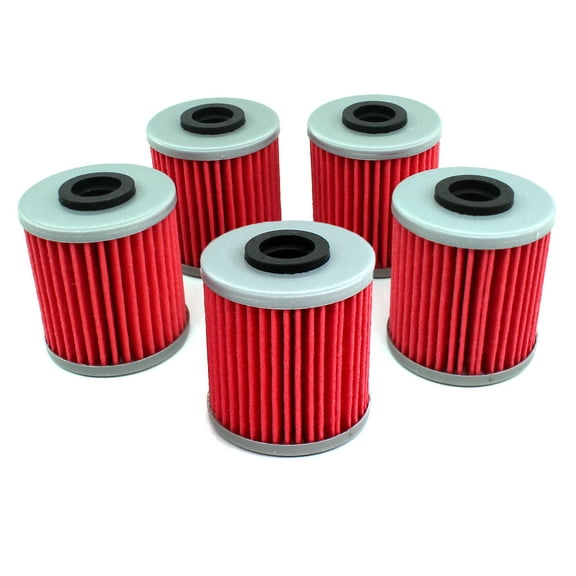 5pcs Oil Filter for Kawasaki KX250F KXF 250 KXF250 KX450F Suzuki RM-Z250 RM-Z450 RMX450Z Replace HF207 KN-207