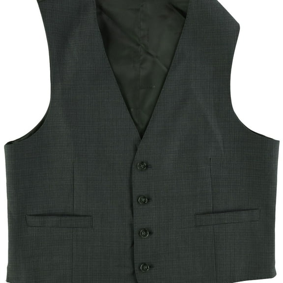Calvin Klein Mens Slim Fit Five Button Vest, Black, 38 Short