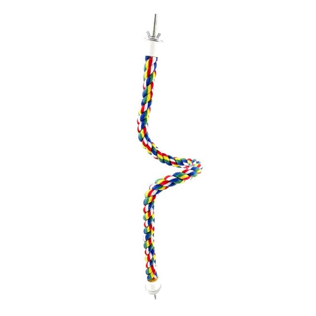 Percha de cuerda para pájaros, columpio colorido para loros, soporte para percha para juguetes para masticar (200 cm)