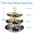 thumbnail image 3 of Christmas Elk Retro 32cm Plastic Discs Cupcake Stand with Iron Pillars | Dessert Table Display Holder for Parties and Events, 3 of 6