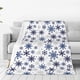 thumbnail image 1 of Balery blue Snowflake Prints Manta de Felpa Suave y Acogedora – Cobija de Franela Aterciopelada para Cama, Lavable y Cálida para Sofá, Mascotas, Transpirable-80"x60", 1 of 7