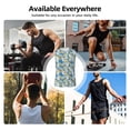 thumbnail image 5 of Uemuo Flower and Sail Boat Pattern Men's Sleeveless T-Shirt,Muscle Athletic Tank Top, Moisture-wicking Quick-dry Breathable Classic Tee Top for Gym Run Outdoor Sports-XX-Large, 5 of 8