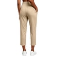 thumbnail image 6 of QSAWXQZ Womens Ankle Length Yoga Pants Elastic Waist Pockets Stretch Athletic Casual Trousers 3XL, 6 of 9