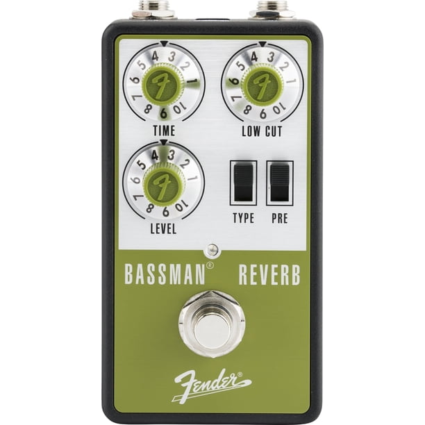 Pedal de reverberación Fender Bassman con reverberación Room & Hall afinada para bajos