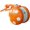 Orange, variant on Cat Ball Toy - Intelligent Rolling Ball with Rope & Tail, Rechargeable Interactive Cat Toy for Exercise Enrichment, Simulation Hunting & Entertainment