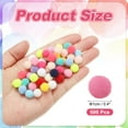 thumbnail image 2 of Uxcell Pom Poms, Small Pom Pom Balls Fuzzy Craft Pompoms for Crafts Arts DIY Decorations Pink, 2 of 5