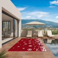 thumbnail image 2 of Red Snowflake Christmas Outdoor Rug 5x7 Ft, Non Slip Washable Area Rug, White Snowflake Winter Patio Rugs Carpet Runner, Large Floor Mat for Indoor/Outdoor Deck Porch Camping, 2 of 8