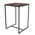 thumbnail image 3 of Novogratz Bungalow Bar Height 3-Piece Pub Table and Stools Set with Wood Tabletop and Metal Frame, Black/Wood Top, 3 of 9