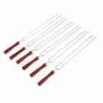 thumbnail image 3 of 6 Pack Fourchette à Viande, Fourchette à Viande Réutilisable en Acier Inoxydable Fourchette à Hot-Dog Antidérapante avec Brosses Barbecue Bâtons de Rôtissage Confortables Ustensiles de Cuisson pour Barbecue, 3 of 8