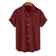 thumbnail image 2 of Mens Manga Corta Botón Abajo Camisas, Cuello de Vuelta Impresa Blusa, Top de Verano de la Moda Casual, 2 of 9